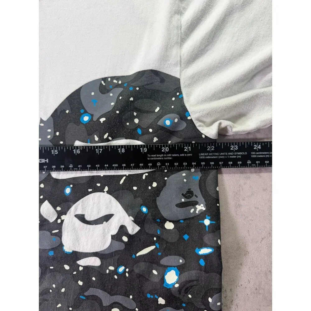 BAPE Space Camo Side Big Ape Head Tee White XL